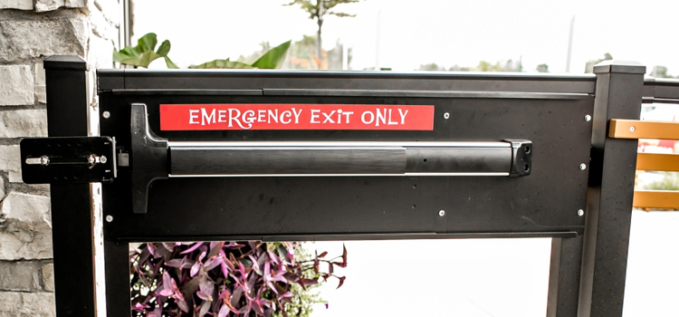 emergency push bar installation in Fort Bragg